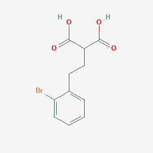 molecular formula C11H11BrO4 B3303136 2-[2-(2-Bromophenyl)ethyl]malonic acid CAS No. 92013-29-1