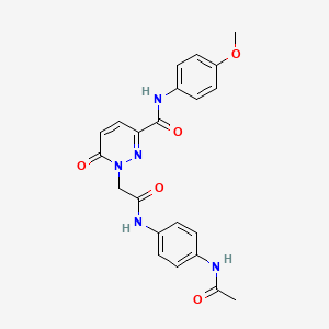 1-(2-((4-acetamidophenyl)amino)-2-oxoethyl)-N-(4-methoxyphenyl)-6-oxo-1,6-dihydropyridazine-3-carboxamide