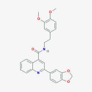 molecular formula C27H24N2O5 B330315 2-(1,3-benzodioxol-5-yl)-N-[2-(3,4-dimethoxyphenyl)ethyl]quinoline-4-carboxamide 