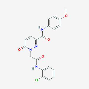 molecular formula C20H17ClN4O4 B3303159 1-(2-((2-chlorophenyl)amino)-2-oxoethyl)-N-(4-methoxyphenyl)-6-oxo-1,6-dihydropyridazine-3-carboxamide CAS No. 920157-54-6