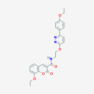 molecular formula C26H25N3O6 B3303172 8-ethoxy-N-(2-{[6-(4-ethoxyphenyl)pyridazin-3-yl]oxy}ethyl)-2-oxo-2H-chromene-3-carboxamide CAS No. 920158-27-6