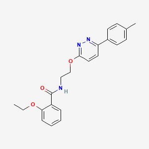 molecular formula C22H23N3O3 B3303177 2-ethoxy-N-(2-{[6-(4-methylphenyl)pyridazin-3-yl]oxy}ethyl)benzamide CAS No. 920181-17-5