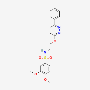 molecular formula C20H21N3O5S B3303180 3,4-dimethoxy-N-(2-((6-phenylpyridazin-3-yl)oxy)ethyl)benzenesulfonamide CAS No. 920192-57-0