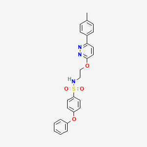 4-phenoxy-N-(2-((6-(p-tolyl)pyridazin-3-yl)oxy)ethyl)benzenesulfonamide
