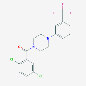 molecular formula C18H15Cl2F3N2O B330321 1-(2,5-Dichlorobenzoyl)-4-[3-(trifluoromethyl)phenyl]piperazine 