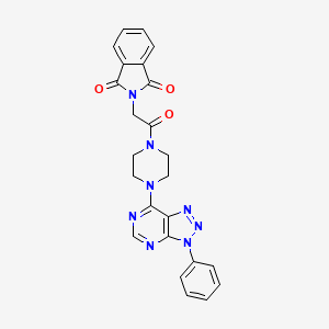 molecular formula C24H20N8O3 B3303210 2-(2-oxo-2-(4-(3-phenyl-3H-[1,2,3]triazolo[4,5-d]pyrimidin-7-yl)piperazin-1-yl)ethyl)isoindoline-1,3-dione CAS No. 920218-93-5