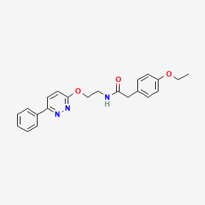 molecular formula C22H23N3O3 B3303227 2-(4-ethoxyphenyl)-N-{2-[(6-phenylpyridazin-3-yl)oxy]ethyl}acetamide CAS No. 920242-72-4