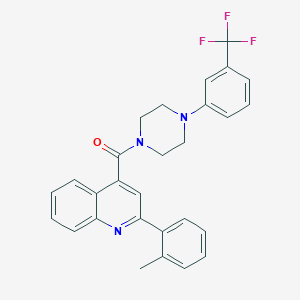 2-(2-Methylphenyl)-4-({4-[3-(trifluoromethyl)phenyl]-1-piperazinyl}carbonyl)quinoline