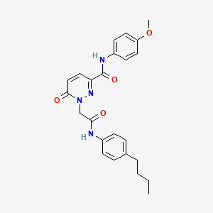 molecular formula C24H26N4O4 B3303260 1-(2-((4-butylphenyl)amino)-2-oxoethyl)-N-(4-methoxyphenyl)-6-oxo-1,6-dihydropyridazine-3-carboxamide CAS No. 920249-19-0