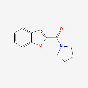 molecular formula C13H13NO2 B3303277 Benzofuran-2-yl(pyrrolidin-1-yl)methanone CAS No. 92028-90-5