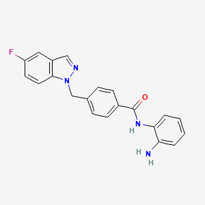 molecular formula C21H17FN4O B3303289 N-(2-Aminophenyl)-4-((5-fluoro-1H-indazol-1-yl)methyl)benzamide CAS No. 920314-95-0