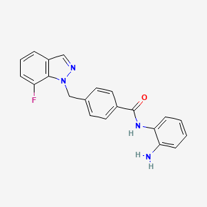 molecular formula C21H17FN4O B3303297 N-(2-Aminophenyl)-4-((7-fluoro-1H-indazol-1-yl)methyl)benzamide CAS No. 920315-05-5