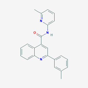 molecular formula C23H19N3O B330330 2-(3-methylphenyl)-N-(6-methylpyridin-2-yl)quinoline-4-carboxamide 