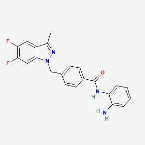 molecular formula C22H18F2N4O B3303302 N-(2-Aminophenyl)-4-((5,6-difluoro-3-methyl-1H-indazol-1-yl)methyl)benzamide CAS No. 920315-15-7