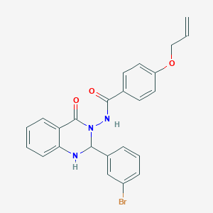 4-(allyloxy)-N-(2-(3-bromophenyl)-4-oxo-1,4-dihydro-3(2H)-quinazolinyl)benzamide