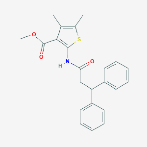 molecular formula C23H23NO3S B330333 Methyl 2-(3,3-diphenylpropanamido)-4,5-dimethylthiophene-3-carboxylate 