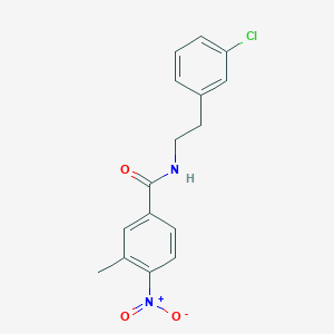 N-[2-(3-chlorophenyl)ethyl]-3-methyl-4-nitrobenzamide