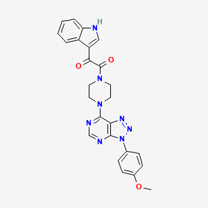 molecular formula C25H22N8O3 B3303370 1-(1H-indol-3-yl)-2-(4-(3-(4-methoxyphenyl)-3H-[1,2,3]triazolo[4,5-d]pyrimidin-7-yl)piperazin-1-yl)ethane-1,2-dione CAS No. 920373-17-7