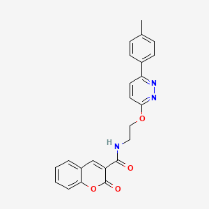 molecular formula C23H19N3O4 B3303384 N-(2-{[6-(4-methylphenyl)pyridazin-3-yl]oxy}ethyl)-2-oxo-2H-chromene-3-carboxamide CAS No. 920386-33-0