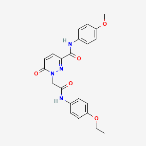 molecular formula C22H22N4O5 B3303395 1-(2-((4-ethoxyphenyl)amino)-2-oxoethyl)-N-(4-methoxyphenyl)-6-oxo-1,6-dihydropyridazine-3-carboxamide CAS No. 920391-20-4