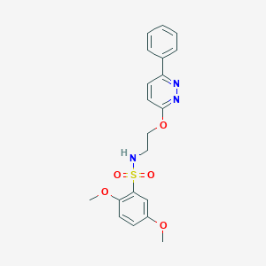 molecular formula C20H21N3O5S B3303414 2,5-dimethoxy-N-(2-((6-phenylpyridazin-3-yl)oxy)ethyl)benzenesulfonamide CAS No. 920399-43-5