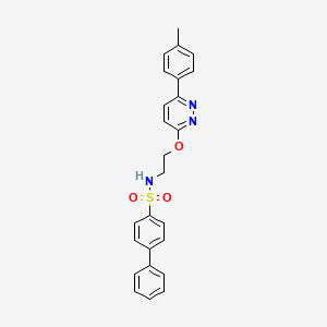 molecular formula C25H23N3O3S B3303427 N-(2-{[6-(4-methylphenyl)pyridazin-3-yl]oxy}ethyl)biphenyl-4-sulfonamide CAS No. 920400-95-9