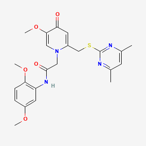 molecular formula C23H26N4O5S B3303443 N-(2,5-dimethoxyphenyl)-2-(2-(((4,6-dimethylpyrimidin-2-yl)thio)methyl)-5-methoxy-4-oxopyridin-1(4H)-yl)acetamide CAS No. 920410-23-7