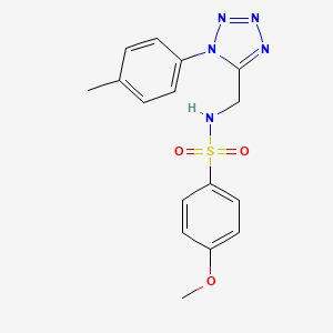 4-methoxy-N-((1-(p-tolyl)-1H-tetrazol-5-yl)methyl)benzenesulfonamide