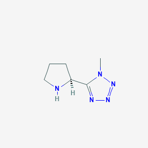 molecular formula C6H11N5 B3303506 1H-Tetrazole, 1-methyl-5-[(2S)-2-pyrrolidinyl]- CAS No. 920748-40-9