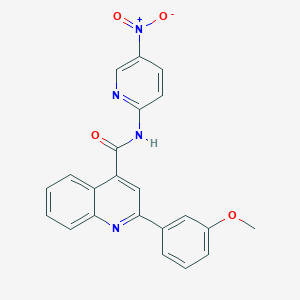 molecular formula C22H16N4O4 B330351 2-(3-methoxyphenyl)-N-(5-nitropyridin-2-yl)quinoline-4-carboxamide 