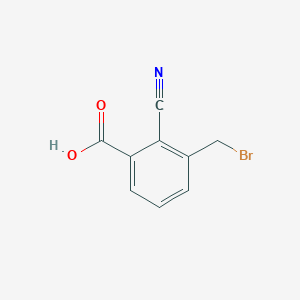 molecular formula C9H6BrNO2 B3303510 3-(Bromomethyl)-2-cyanobenzoic acid CAS No. 920760-02-7