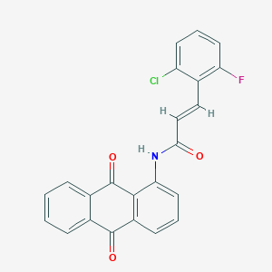 molecular formula C23H13ClFNO3 B330353 3-(2-chloro-6-fluorophenyl)-N-(9,10-dioxo-9,10-dihydro-1-anthracenyl)acrylamide 