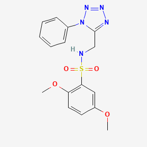 molecular formula C16H17N5O4S B3303548 2,5-dimethoxy-N-((1-phenyl-1H-tetrazol-5-yl)methyl)benzenesulfonamide CAS No. 921060-72-2