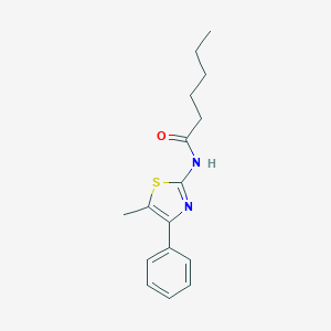 N-(5-methyl-4-phenyl-1,3-thiazol-2-yl)hexanamide