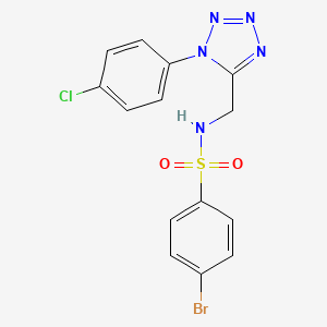 molecular formula C14H11BrClN5O2S B3303552 4-bromo-N-((1-(4-chlorophenyl)-1H-tetrazol-5-yl)methyl)benzenesulfonamide CAS No. 921061-05-4