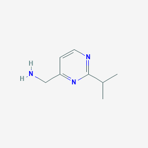 molecular formula C8H13N3 B3303571 [(2-Isopropylpyrimidin-4-yl)methyl]amine dihydrochloride CAS No. 921074-57-9
