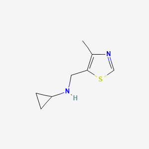 molecular formula C8H12N2S B3303594 Cyclopropyl-(4-methyl-thiazol-5-ylmethyl)-amine CAS No. 921075-28-7