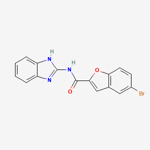 molecular formula C16H10BrN3O2 B3303654 N-(1H-benzimidazol-2-yl)-5-bromo-1-benzofuran-2-carboxamide CAS No. 921167-56-8