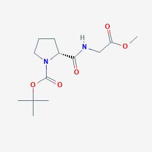 molecular formula C13H22N2O5 B3303658 2-(Methoxycarbonylmethyl-carbamoyl)-pyrrolidine-1-carboxylic acid tert-butyl ester CAS No. 92132-25-7