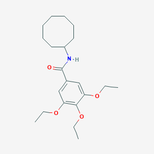molecular formula C21H33NO4 B330366 N-cyclooctyl-3,4,5-triethoxybenzamide 