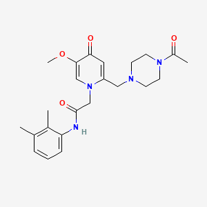 molecular formula C23H30N4O4 B3303671 2-(2-((4-acetylpiperazin-1-yl)methyl)-5-methoxy-4-oxopyridin-1(4H)-yl)-N-(2,3-dimethylphenyl)acetamide CAS No. 921461-78-1