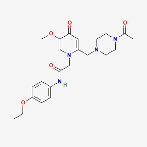 molecular formula C23H30N4O5 B3303677 2-(2-((4-acetylpiperazin-1-yl)methyl)-5-methoxy-4-oxopyridin-1(4H)-yl)-N-(4-ethoxyphenyl)acetamide CAS No. 921461-94-1