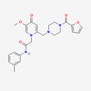 molecular formula C25H28N4O5 B3303682 2-(2-((4-(furan-2-carbonyl)piperazin-1-yl)methyl)-5-methoxy-4-oxopyridin-1(4H)-yl)-N-(m-tolyl)acetamide CAS No. 921462-37-5