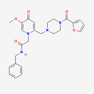 molecular formula C25H28N4O5 B3303684 N-benzyl-2-(2-((4-(furan-2-carbonyl)piperazin-1-yl)methyl)-5-methoxy-4-oxopyridin-1(4H)-yl)acetamide CAS No. 921462-67-1