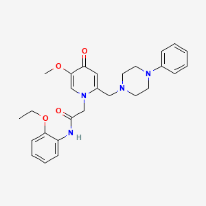 molecular formula C27H32N4O4 B3303700 N-(2-ethoxyphenyl)-2-(5-methoxy-4-oxo-2-((4-phenylpiperazin-1-yl)methyl)pyridin-1(4H)-yl)acetamide CAS No. 921463-00-5