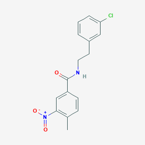 N-[2-(3-chlorophenyl)ethyl]-4-methyl-3-nitrobenzamide