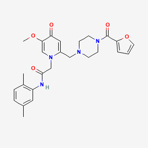 N-(2,5-dimethylphenyl)-2-(2-((4-(furan-2-carbonyl)piperazin-1-yl)methyl)-5-methoxy-4-oxopyridin-1(4H)-yl)acetamide