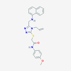 N-(4-methoxyphenyl)-2-({5-[(naphthalen-1-ylamino)methyl]-4-(prop-2-en-1-yl)-4H-1,2,4-triazol-3-yl}sulfanyl)acetamide