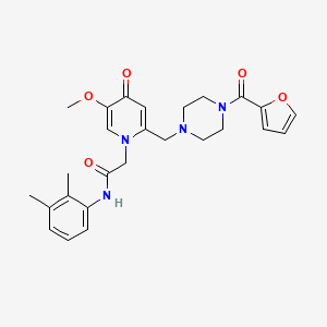 molecular formula C26H30N4O5 B3303759 N-(2,3-dimethylphenyl)-2-(2-((4-(furan-2-carbonyl)piperazin-1-yl)methyl)-5-methoxy-4-oxopyridin-1(4H)-yl)acetamide CAS No. 921480-71-9