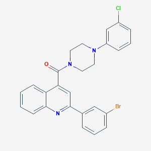 2-(3-Bromophenyl)-4-{[4-(3-chlorophenyl)-1-piperazinyl]carbonyl}quinoline